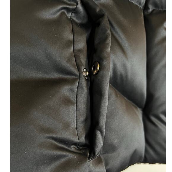 ANN TAYLOR Down Puffer Vest Quilted Sleeveless in Black Women’s Medium - Picture 7 of 11